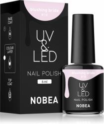 NOBEA UV & LED Nail Polish gél körömlakk UV / LED-es lámpákhoz fényes árnyalat Blushing bride #18 6 ml