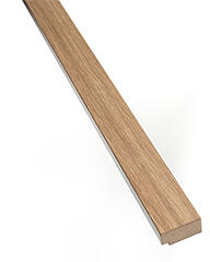 MDF Deco Fa hatású lamella, falburkolat - széles lamellával (275 cm x 3 cm x 1.5 cm) - Záró elem, Amerikai tölgy+matt fekete (NEW-133-030-0000-3101)