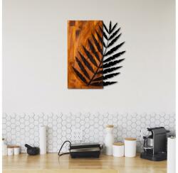 Asir Fali dekoráció 58x50 cm fa/fém levél motívummal 899SKL1239 (AS1494)