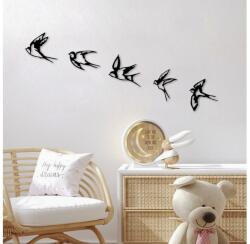 Asir 5 db fali madárdekoráció, fém, készlet 899SKL2369 (AS1475)