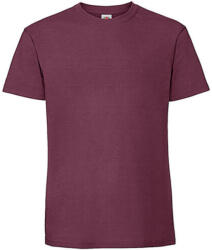 Fruit of the Loom Csomag akciós póló (minimum 5 db) Férfi póló Rövid ujjú Fruit of the Loom Ringspun Premium T - 3XL, Burgundi vörös