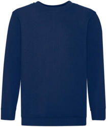 Fruit of the Loom Gyerek Pulóver Hosszú ujjú Fruit of the Loom Classic Set-In Sweat Kids - 140 (9-11), Sötétkék (navy)