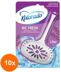 LCAA Set 10 x Odorizant WC cu Suport, Liliac, Kolorado, 40 g (GIL-10xLCA-H-WCF1-LIL)