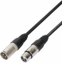 Soundsation EMCXX-10BK - Szimmetrikus mikrofonkábel: XRL 3pólusú papa - XRL 3pólusú mama / 10m