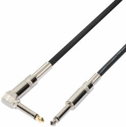 Soundsation EICJJP-6BK - Aszimmetrikus hangszerkábel: 6.3mm Jack MONO - 6.3mm pipa Jack MONO / 6m