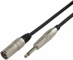 Soundsation BMCXJ-10BK - Szimmetrikus mikrofonkábel: XRL 3pólusú papa - 6.3mm Jack MONO / 10m
