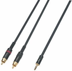 Soundsation WM-MJ2RCA30 - Wiremaster adapterkábel Mini jack sztereo 3.5 - 2 x RCA / 3m