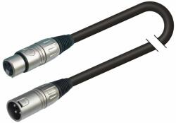 Soundsation BMCXX-2BK - Szimmetrikus mikrofonkábel: XRL 3pólusú papa - XLR 3pólusú mama / 2m