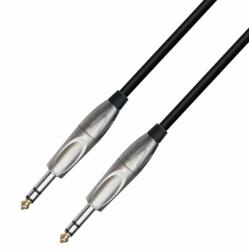 Soundsation BICSJJ-6BK - Aszimmetrikus hangszerkábel: 6.3mm Jack SZTEREO - 6.3mm Jack SZTEREO / 6m