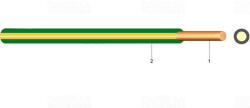 Prysmian H05V-U 1x 0, 5 zöld/sárga (200) 300/500V egyerű tömörvezeték (M-Cs, MCs) (VEZ1400021)