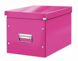 Leitz Cutie pătrată Click & Store A4 roz metalic