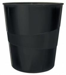 Leitz WOW cutie de plastic neagră cu 15 ℓ Cos de gunoi
