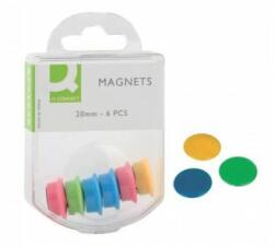 Q-CONNECT Magneți Q-CONNECT 20 mm, amestec de culori, 6 buc