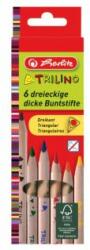 Herlitz Trilino creioane triunghiulare 6 culori