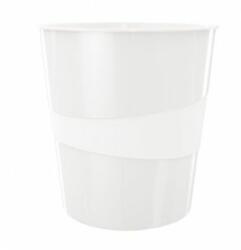 Leitz WOW cutie de plastic albă cu 15 ℓ Cos de gunoi