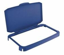 DURABLE Capac cu balamale pentru coșul de gunoi DURABIN 60 cu ramă, albastru Cos de gunoi