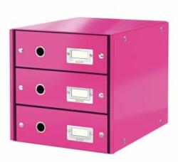 Leitz Click & Store cutie sertar 3 sertare roz metalic