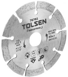 TOLSEN TOOLS Disc diamantat 115x22.2mm, turbo, 13.300 RPM, intrerupt Disc de taiere