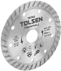 TOLSEN TOOLS Disc diamantat 125x22.2mm, turbo, 12.250 RPM (TLS-76743) Disc de taiere