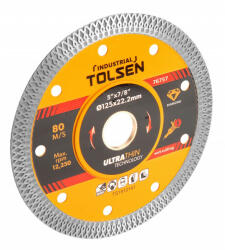TOLSEN TOOLS Disc diamantat pentru taiere continua, 230x22.2x1.8mm, ultra-subtire, pentru taiere umeda si uscata (TLS-76759) Disc de taiere