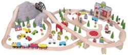 Bigjigs Toys Circuit feroviar (112 piese) (BJT016) - educlass Trenulet