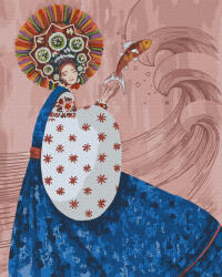 Ideyka Set pictura pe numere, cu sasiu, Dupa valuri - Haidamaka Olya, 40x50 cm (KHO5054) Carte de colorat
