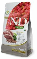 Farmina N&D Quinoa Cat Duck, Brocolli & Asparagus Neutered Adult Sac hrana pisici sterilizate, cu rata 5 kg