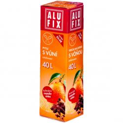 Alufix 40 literes szemeteszsákok összehúzó szalaggal és mandarinaromával