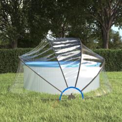 vidaXL Cupolă pentru piscină, 315x158 cm, PVC, rotund (93812)