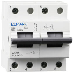 Elmark Changeover switch 1-0-2 2P/125A Elmark (ELM 41946)