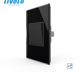 LIVOLO Intrerupator mecanic dublu cap scara 2M, Standard italian Livolo (VL-2FCMKS-1BP-P9E)