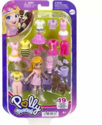 Mattel Mini papusa cu animalut si haine de schimb Polly Pocket, HKV89