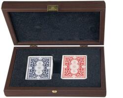 Manopoulos Set 2 pachete carti de joc in cutie de lemn Dark Brown Manopoulos (CKE20)