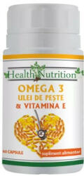 Health Nutrition - Omega 3 ulei de peste 500 mg + Vitamina E 5mg, 60 capsule moi Healthnutrition - vitaplus