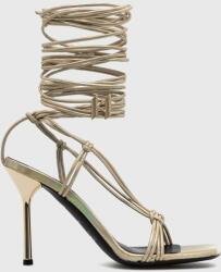 Karl Lagerfeld sandale de piele GALA culoarea auriu KL30904 PPYX-OBD02K_10Y