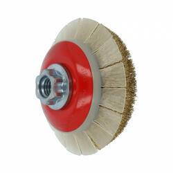 Norton hullámos kúpos drótkorong (kefekorong) védőburkolattal 100xM14 T24 (CT603056)