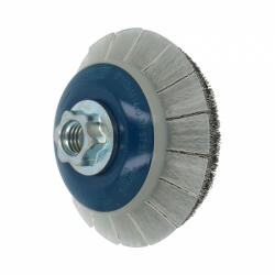 Norton hullámos kúpos drótkorong inox (kefekorong) védőburkolattal 100xM14 T24 (CT603180)