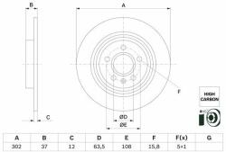 Bosch Disc frana BOSCH 0 986 479 G98 (0 986 479 G98) - automobilus