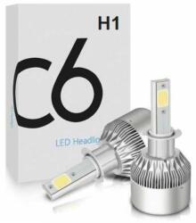 SNHL C6 LED autó fényszóró izzó pár H1 foglalattal - hidegfehér (c6_h1_headlight)