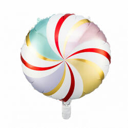 Partydeco Candy, nyalóka, cukorka fólia lufi 14" 35cm Lollipop, színes (LUFI805001)