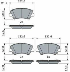 Bosch set placute frana, frana disc BOSCH 0 986 424 863 (0 986 424 863)