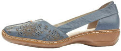 RIEKER Pantofi dama, Rieker, 41396-12-Albastru, casual, piele naturala, cu talpa joasa, albastru (Marime: 40)