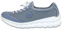 RIEKER Pantofi dama, Rieker, L22M6-14-Albastru, casual, piele ecologica, cu talpa joasa, albastru (Marime: 37)