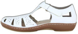 RIEKER Pantofi dama, Rieker, 45885-80-Alb, casual, piele naturala, cu talpa joasa, alb (Marime: 37)