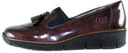 RIEKER Pantofi dama, Rieker, 53751-35-Bordo, casual, piele ecologica, cu talpa joasa, bordo (Marime: 39)