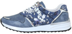 RIEKER Pantofi dama, Rieker, N8003-12-Albastru, casual, piele ecologica, cu talpa joasa, albastru (Marime: 40)