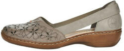 RIEKER Pantofi dama, Rieker, 41356-64-Bej, casual, piele naturala, cu talpa joasa, bej (Marime: 36)