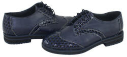 Nicolis Pantofi dama, Nicolis, 110706-Albastru-Inchis, casual, piele naturala, cu toc, albastru inchis (Marime: 38)