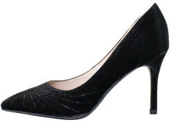Epica Pantofi dama, Epica, B01568-3603D-A827-01-F-Negru, elegant, textil, cu toc, negru (Marime: 40)