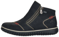 RIEKER Ghete dama, Rieker, L4270-00-Negru, casual, piele ecologica, impermeabil, imblanite, cu talpa joasa, negru (Marime: 36)